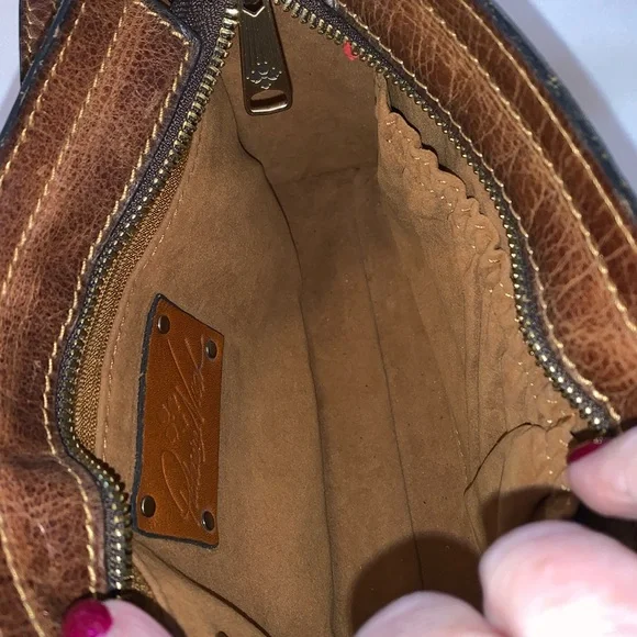 Patricia Nash Crossbody and Shoulder Fresco Bouquet Collection Leather Bag